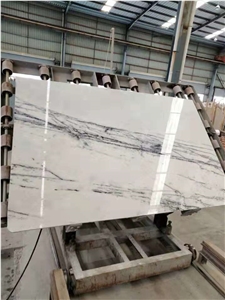 Polished Milas White Lilac Marble Open Book TV Background
