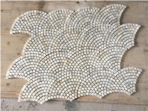 Sector Fan Shape Mosaic Tiles Backsplash Mosaic