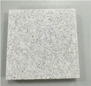 Super White Pearl Granite Sparkle Polish Bushhammered Tile