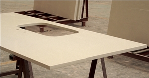 Custom Beige Quartz Countertop/Worktop For Kitchen