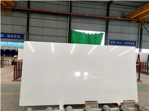 China LS-W012 White Artificial Marble Polished Slabs & Tiles