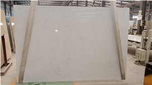 China Snow Flower White Artificial Marble Polished Big Slabs