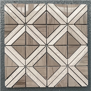 Athens Wood Marble Mosaic Tiles Kitchen Backsplash Tiles