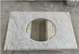 Natural Marble Bianco Cararra Marble White Vanity Tops
