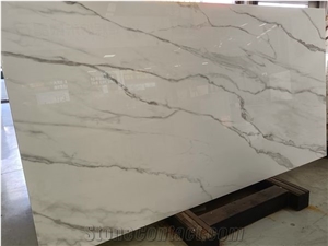 Book Match White Glass Stone Panels In Marble Textures