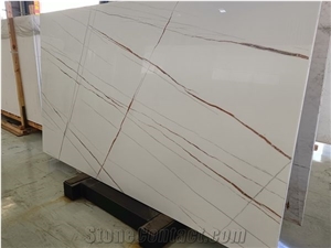 Marble Look Crystallized Nano Stone Slabs For Wall Ktichen