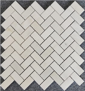 White Marble Chevron Mosaic Tile For Wall Kitchen Bathroom