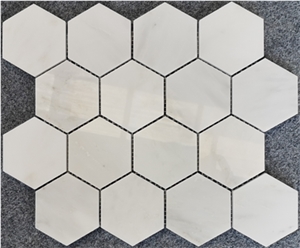 White Marble Hexagon Mosaic Tile;Backsplash Tile