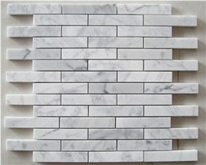 White Marble Kitchen Blacksplash Tile Bathroom Wall Mosaic