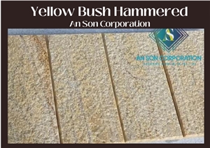 Big Promotion In March  Yellow Bush Hammered Marble Tiles