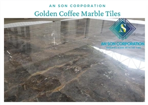 Hot Sale In New Year Golden Coffee Marble Tiles