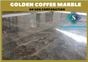 New Year Promotion Golden Coffee Marble Tiles