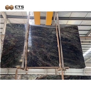 Classic Style Shopping Mall Flooring Fancy Green Marble Slab