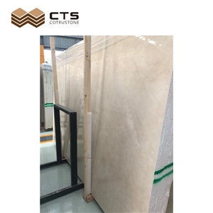 Cream Marfil Stone Slabs Tiles Customized Floor Wall Marble