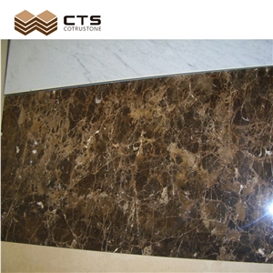 Dark Emperador Marble Factory Direct Polishing Modern Style