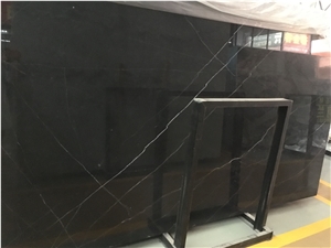 Factory Price Polished Nero Marquina Black Marble Slabs
