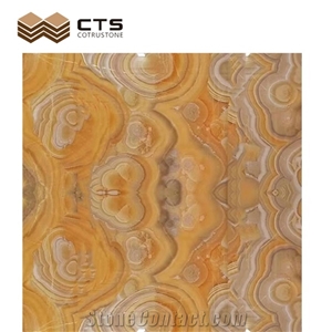 Fancy Style Polished Surface Dream Orange Onyx Slabs