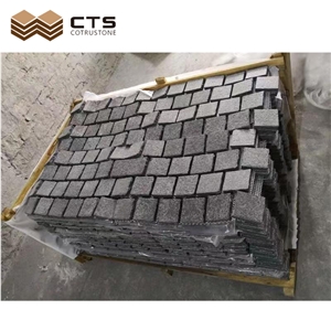 G684 Dark Grey Granite Cube Stone For Paver Floor