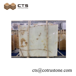 Good Quality Golden Silk White Marble Tile Customized Size