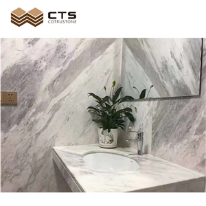 Marble Polished Slabs High Standard Stocked Pearl Grey
