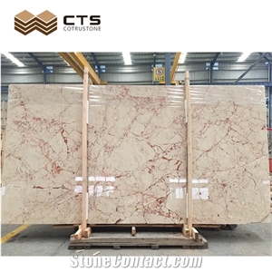 Pink Rose Stone Kitchen Slabs Top Polished Marble