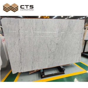 Popular Bianco Carrara White Slab Tile Marble Factory Supply