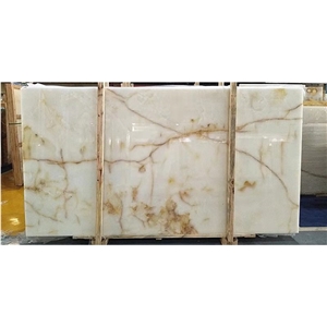 Slabs Hot Sale Polishing Natural Golden Silk White Marble
