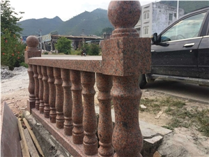 China Red Granite G562 Red Granite Stair Balustrades, Railings