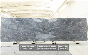 Forest Gray Marble Slabs, Tiles