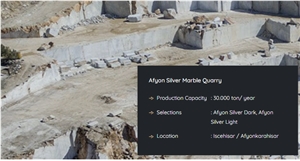 Afyon Silver Marble Quarry