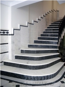 Turkish Carrara - Turkish  Black Marble -Staircase