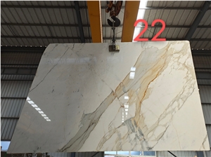 100% Natural Stone Italy Quarry White Marble Slabs