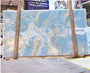 Chinese Blue Onyx Slabs For Wall Decoration