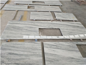 India Polished River White Granite Kitchen Countertops