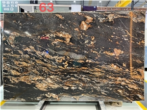 Taurus Black Granite Countertops With Gold Vein