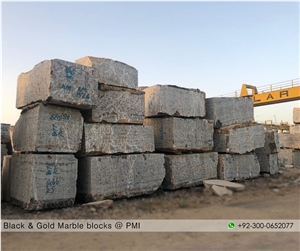 Big Blocks For Black & Gold Marble