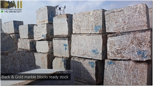 Natural Portoro Marble Blocks, Direct From Quarry