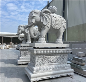 Top Quality 3M Elephant Animal Sculpture Garden Carving