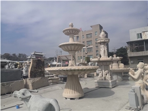 3 Tier Stone Park Fountain Granite Outdoor Water Feature