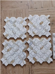 Interior Marble Mosaic Design Tile Calacatta Stone Wall Tile