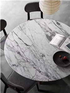 Interior Restaurant Marble Dining Table Statuario Furniture