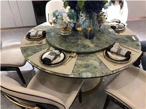 Interior Stone Dining Table Granite Emerald Hotel Furniture