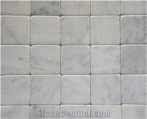 China Calacatta Estern White Marble Tumbled Marble Tile