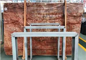 Red Pearl Marble Ruby Red Marble Slab