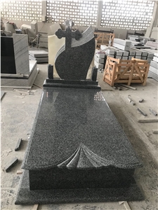 Black New G654 Granite Headstone Monument