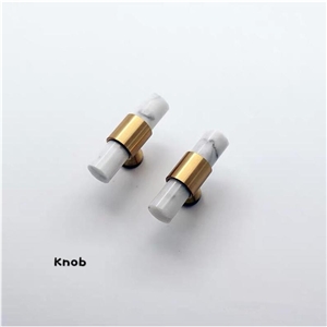 Furniture White Marble Knob And Pull Handle