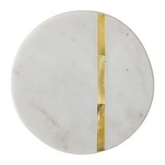 White Marble Stone Round Hexagon Coaster Tray
