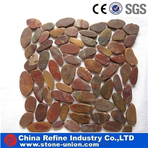 China Supplier Unique Red Pebble Mosaic Tiles