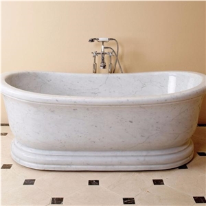 Freestanding Dark Grey Limestone Bathroom Bathtub