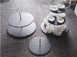 Hotel Serving Slate Food Tray Black Slate Placemats